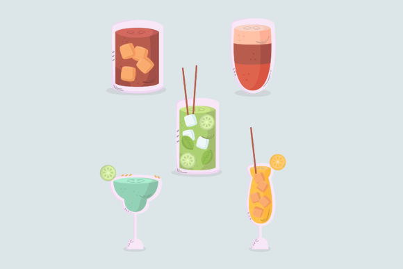 Download Delicious Drinks Hand Drawn Set - Delicious Collection