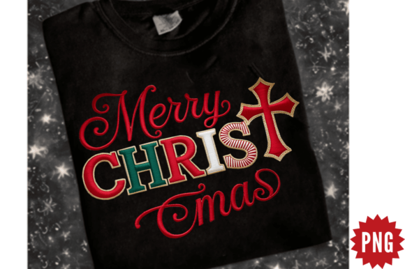 Download Faux Embroidery Merry Christmas PNG Desi - Premium Resources