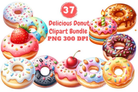 Download Delicious Donut Clipart Bundle - Delicious Collection